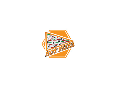 Food Logo - Hot Pizza food logo graphicdesign logodesign minimalist logo modern logo new logo pizza logo