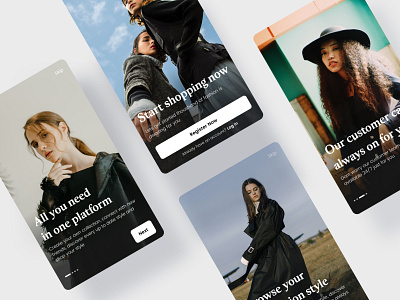 Fashion e-commerce onboarding fashion fashion brand mobile app onboard onboarding onboarding screens ui design