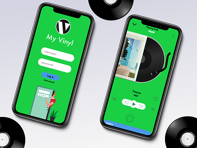 My Vinyl music design apps apps design illustration music music app music player ui uidesign uiux vinyl volume