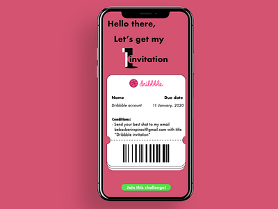 Dribbble invitation challenge