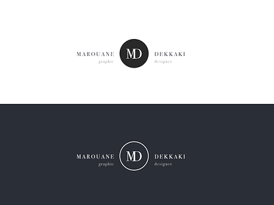 Personnal Identity logo clean clear dekkaki flat logo logotype marouane minimalist personnal typo typography