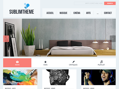 Sublim Theme blue clean design minimalist orange sublim theme webdesign wordpress