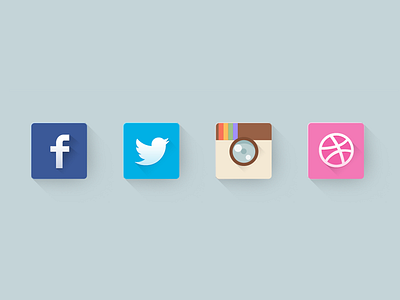 Social flat icons design dribbble facebook fb flat icons insta instagram social twitter