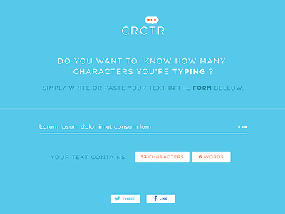 Crctr.co new identity blue character flat identity logo minimalist new simple