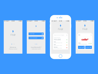 Findr app app find flat interface ios iphone minimalist simple sketch ui ux