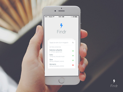 Findr app app find findr flat ios iphone minimalist project