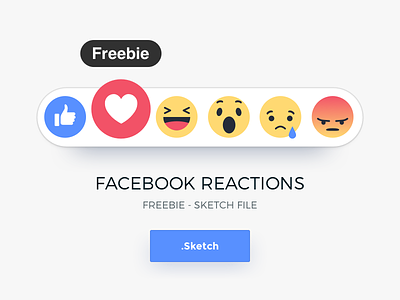 FREEBIE - Facebook Reactions (.sketch) download emoji facebook fb file free freebie fun psd reactions sketch use