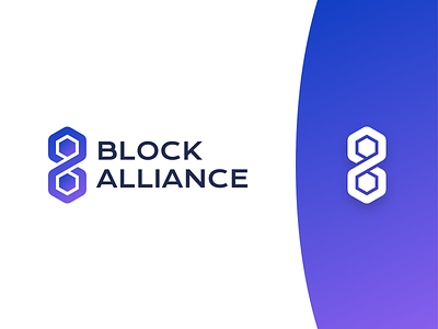BlockAlliance - Logo ba blockalliance blockchain branding design gradient identity logo purple spectre technology