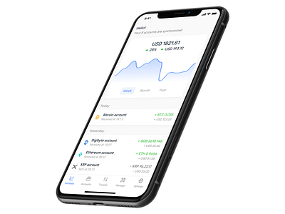Ledger Live mobile 📱 crypto crypto app crypto currency crypto dashboard dashboard ios iphone ledger live minimalist mobile app simple