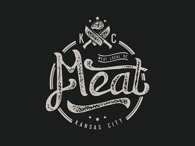 manual hand lettering meat logo brand brand design brand identity branding branding design clasic handlettering illustration logo logodesign logos meat meat logo restaurant retro logo vector vintage vintage logo