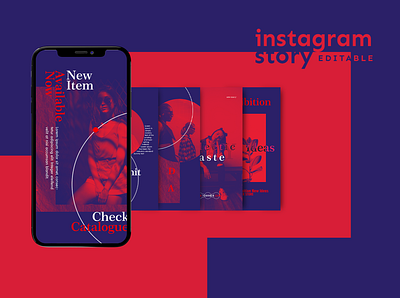 Red Velvet Instagram Stories template boys branding design duotone girl hypebeast illustration instagram instagram stories instagram template logo modern red social media social media design social media pack social media templates socialmedia template ui youth