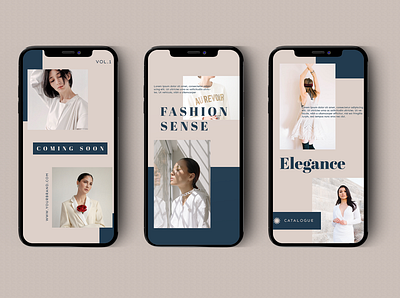 Minimalist Instagram Story Template clean fashion girl instagram story layout minimalist modern simple social media stylish template ui design