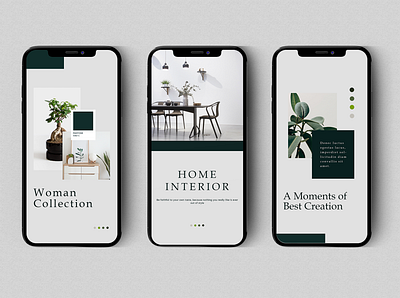 Instagram Story template advertising branding design elegant instagram instagram stories instagram template interiors layout simple simple clean interface social media social media pack tosca ui