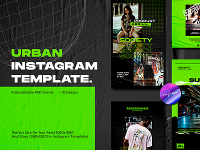 URBAN Instagram Template blogger