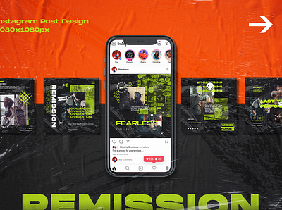 Horizon Instagram Template advertising branding design girl hypebeast illustration instagram instagram stories instagram template social media social media pack social media templates