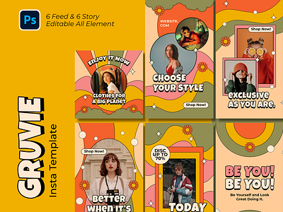 Gruvie Retro Kit Instagram Template