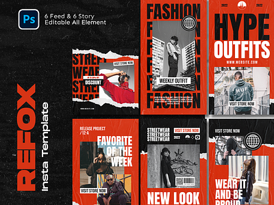 Refox Fashion Streetwear Instagram Template