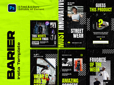 Barier Fashion Streetwear Instagram Template