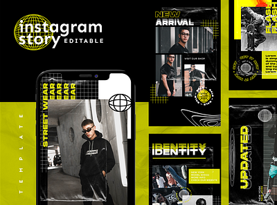 Instagram Stories Template branding design digital art hype hypebeast instagram story template layoutdesign template template design typography