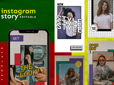 Instagram Story Template boys branding design girl hello world hype hypebeast illustration instagram instagram stories instagram template layout layoutdesign logo template