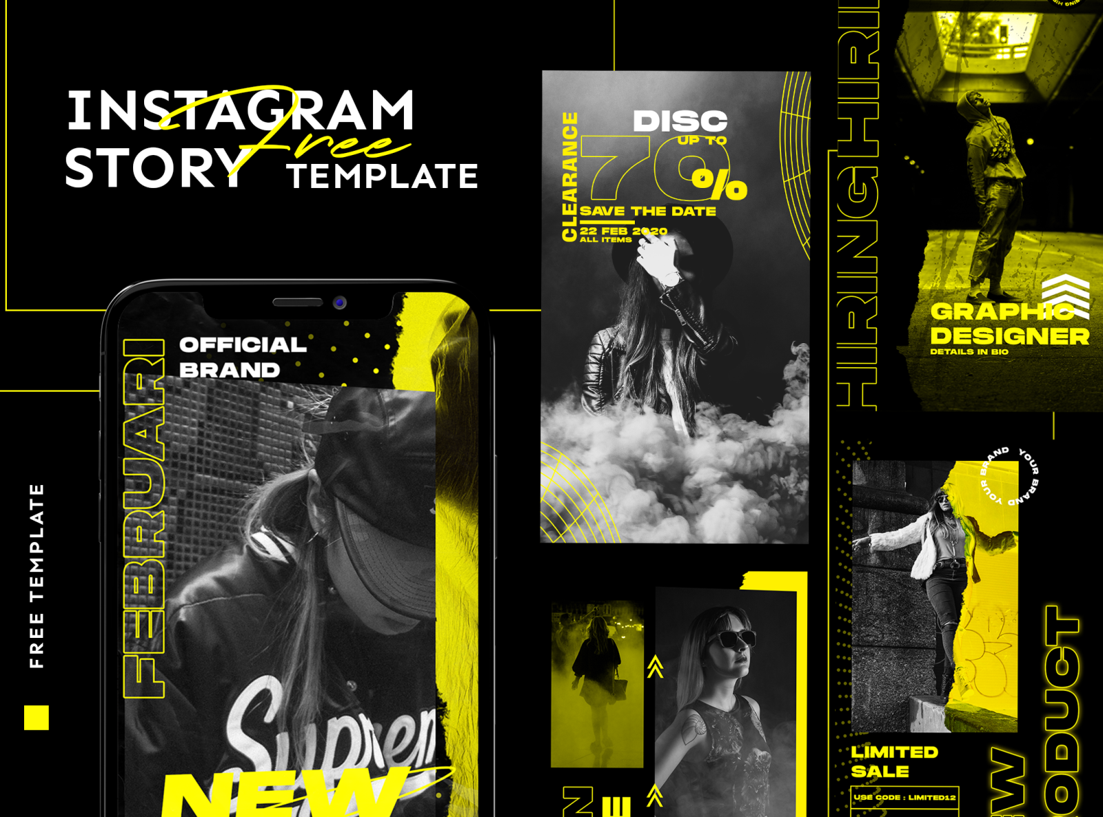 Fashion Clearance Sale Instagram Story Template - Download in PSD