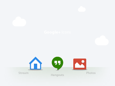 Google+ Icons blue color colorfull google gp gplus gray icon icons plus web yellow