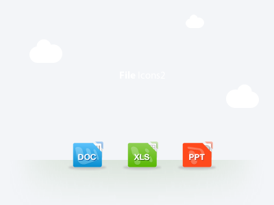 File Icons 2 blue color colorfull doc docs documents excel file gray icon icons powerpoint ppt word xls yellow