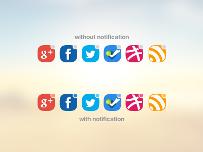 Flat Social Icons dribbble facebook feed foursquare google googleplus gplus icon icons rss social twitter