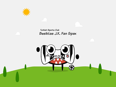 BJK Fan Spax besiktas bjk char character football little guy monster soccer spax