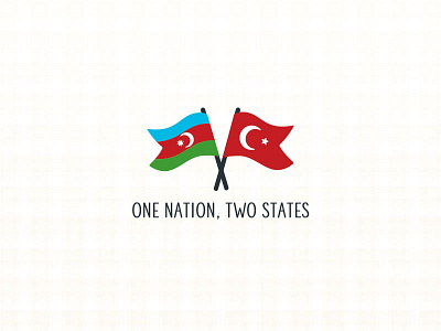 One Nation Two States azerbaijan crescent flag flags kardes moon nation one red flag star states turk turkey turkic