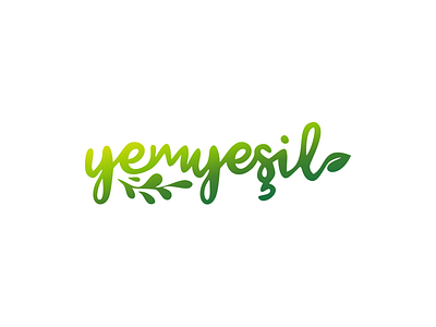Yemyeşil (Lush) green greenery logo lush typo yemyeşil yeşil
