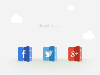 Social Icons (calendar style)