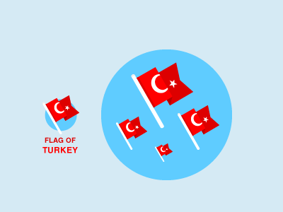 Flag of Turkey flag icon moon star turk turkey turkish