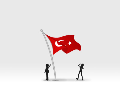 Respect to the Turkish Flag flag girls happy proud red respect turk turkey turkish