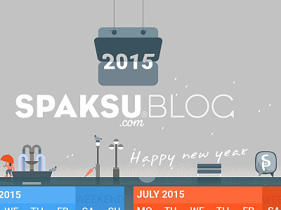 Material 2015 Calendar (English) 2015 blog calendar design english happy material new spaksu year