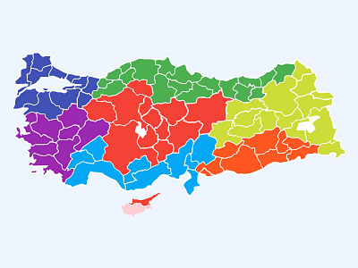 (Free) Turkey Layered Vector Map ai colorfull editable free layer layered map png psd turkey vector ücretsiz