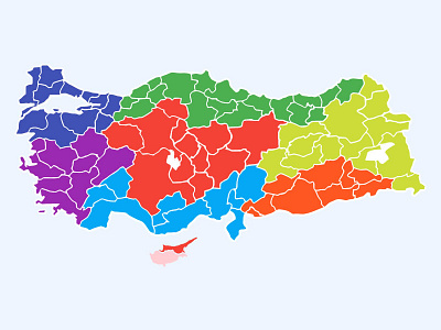 (Free) Turkey Layered Vector Map