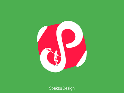 Spaksu Design Logo design logo man negative space spaksu spd