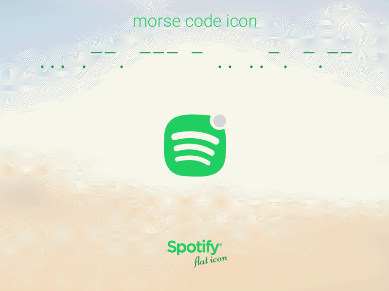 Spotify flat morse code icon code flat green icon idea logo morse mp3 new spotify