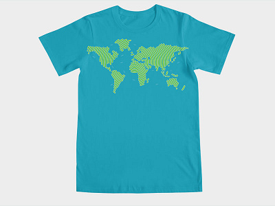 Wave World blue dribbble green threadless wave world