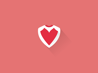 Love Shield Flat 2.0 Icon flat flat2.0 heart icon logo love red shadow shield