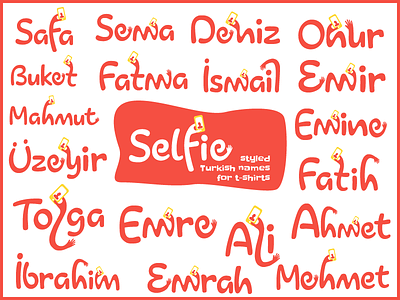 Selfie Styled Turkish Names for T-shirts buket emre name names safa selfie sema style t shirt tee tolga turkish