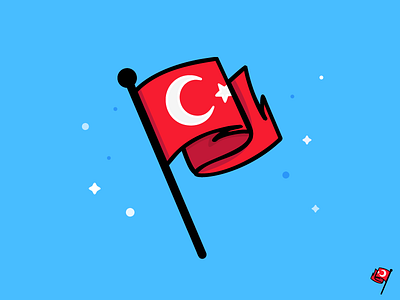 Flag of Turkey crescent flag icon red red flag sweet turkey turkish white star
