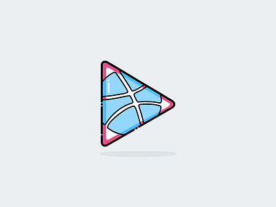 Dribbble Play custom stickers dribbble giveaway icon logo play playoff rebound sticker sweet