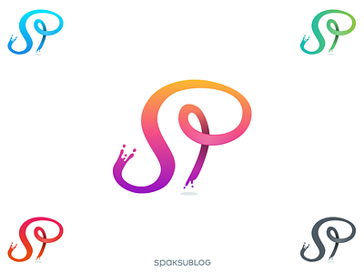 Spaksu's Logo "S" and "P" Letter #4 color letter logo p p logo s s logo sp sp logo spaksu style