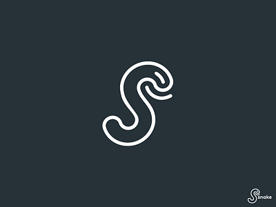 Snake Logo drawing letter line logo s snake