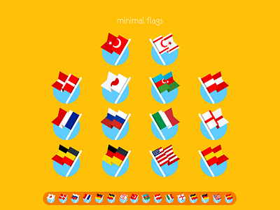Free Transparan PNG Minimal Flags