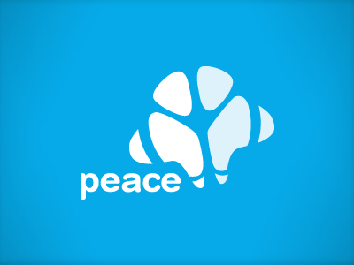 Peace blue logo peace