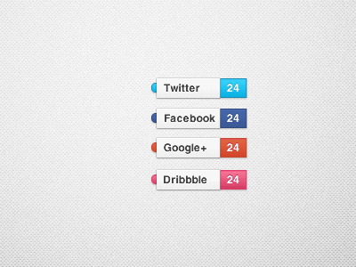 Social Media Buttons (rollover animate)