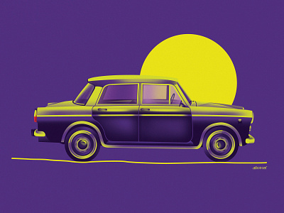 Premier Padmini @digitalillustrator @illustration @vintagecar @vintagelove